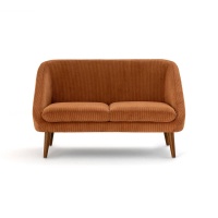 Диван 2-местный из вельвета Smon 2 мест. каштановый LA REDOUTE INTERIEURS  фото, kupilegko.ru